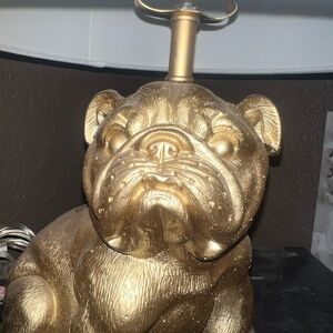Gold Bulldog Table Lamp